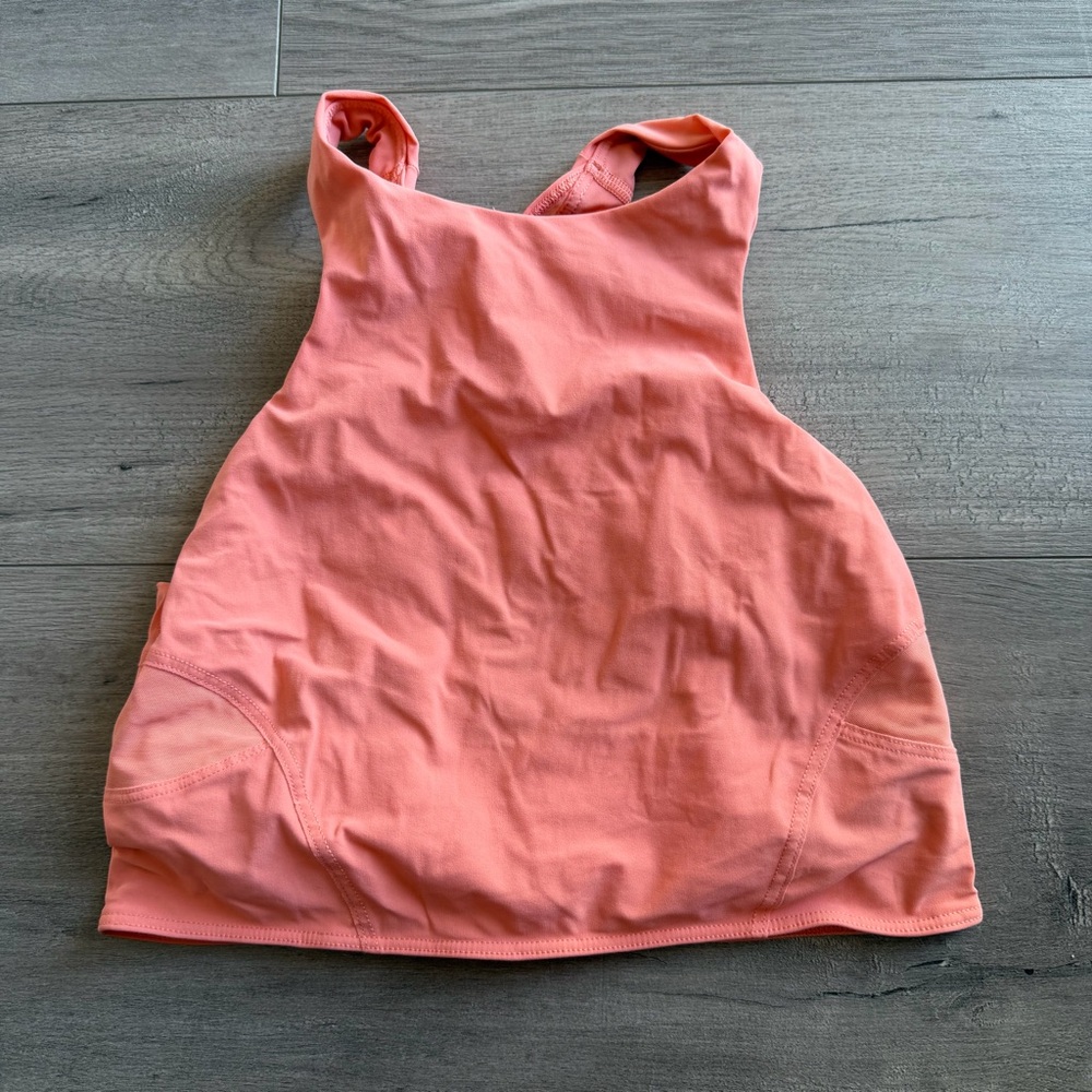 Lululemon Mesh-Back Train Bra *Medium Support, A/B Cup - Sunny Coral - size 4